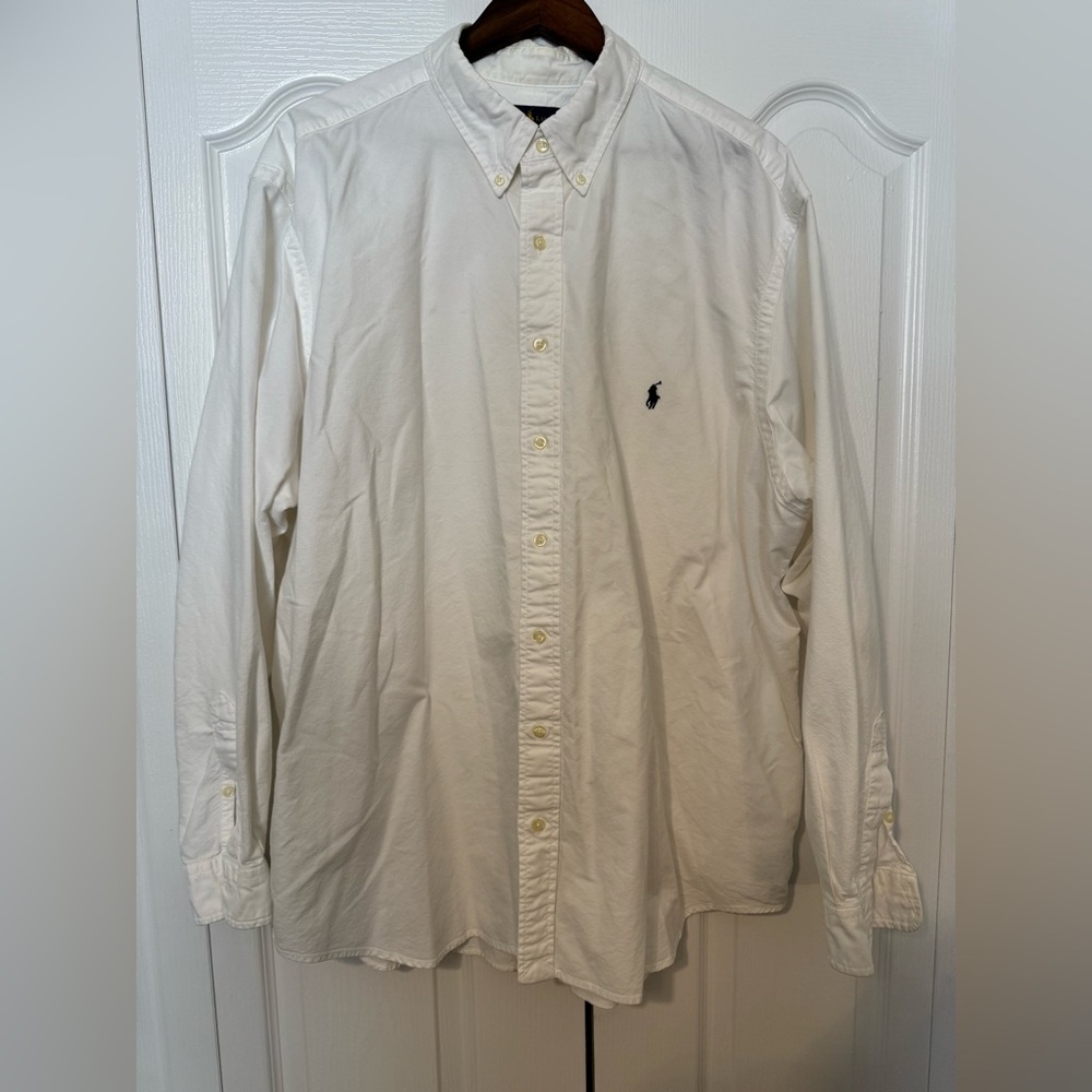 Ralph Lauren Button Up White 2XB 29” X 32”